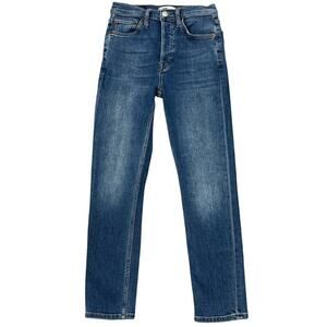 Re/Done Originals High Rise Ankle Crop Jeans Women's 26" Stretch Denim Retro